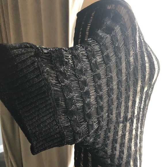 Bebe black blouse sheer xs - Picture 4 of 8